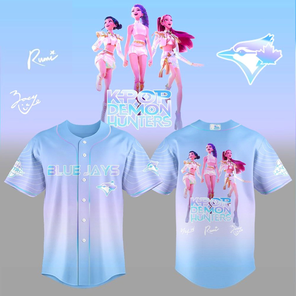 Toronto Blue Jays X Kpop Demon Hunters Huntr 2025 Jersey Jays Merch Baseball Lovers Gifts