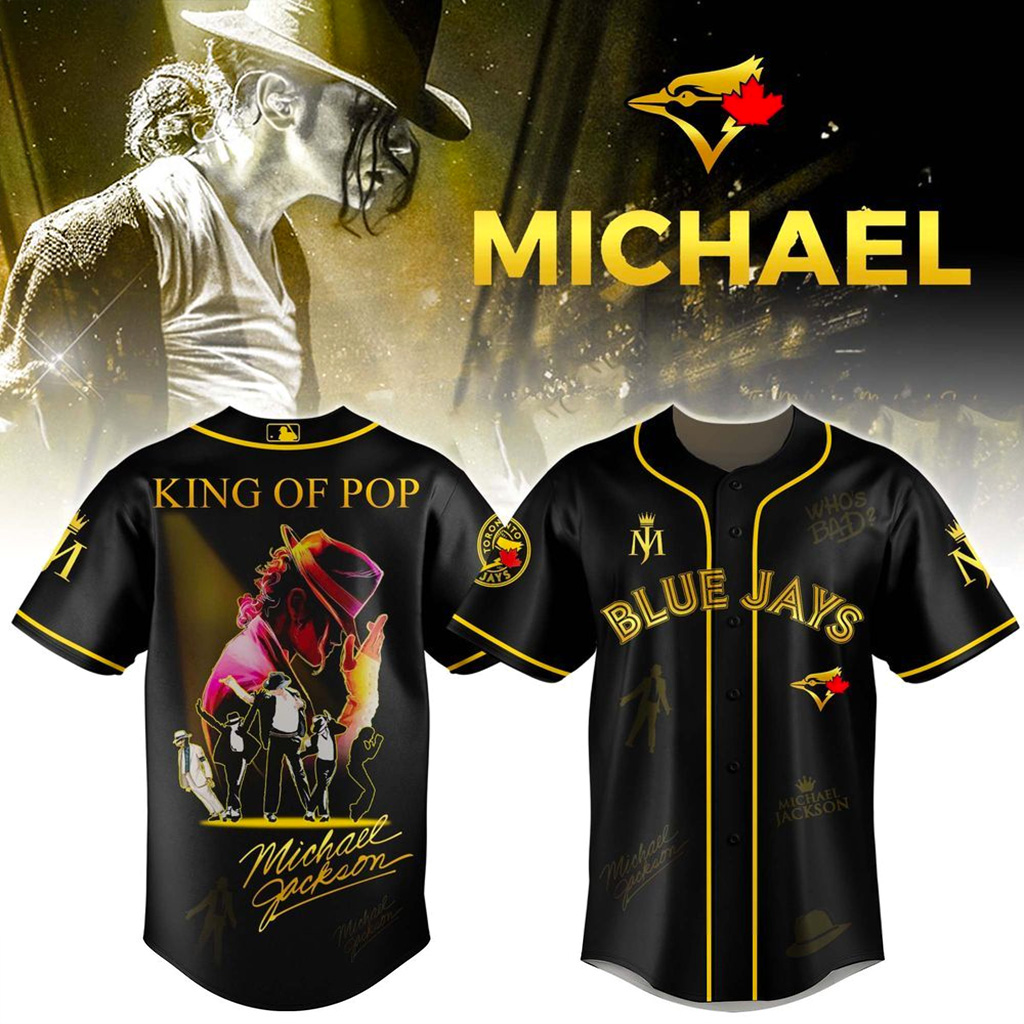 Toronto Blue Jays X Michael Jackson King Of Pop Jersey 2025 Toronto Blue Jays Merch_