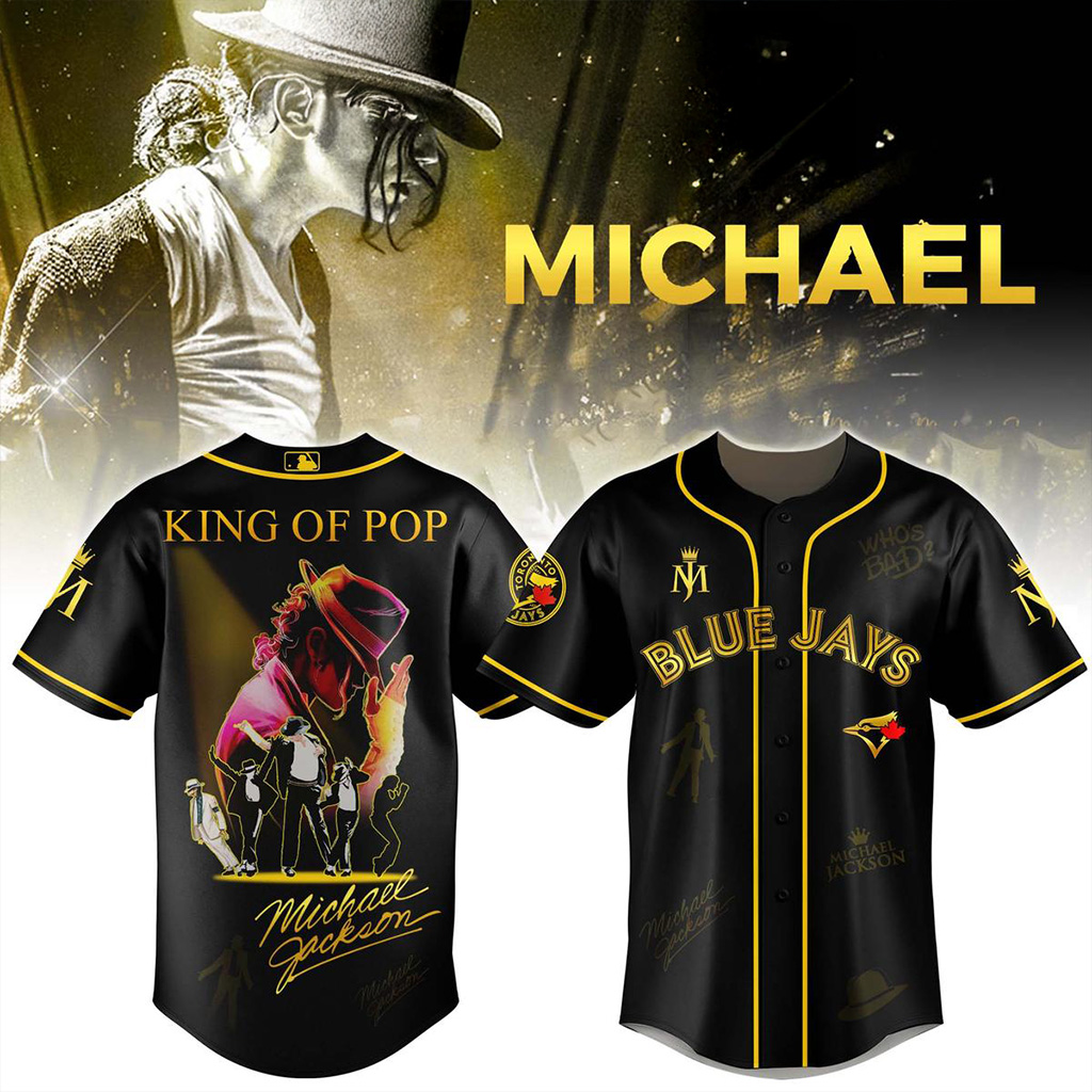 Toronto Blue Jays X Michael Jackson King Of Pop Jersey Toronto Blue Jays Merch Gifts For Fans