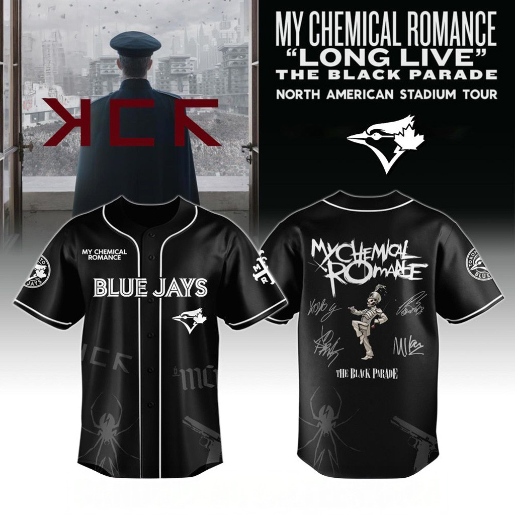 Toronto Blue Jays X My Chemical Romance Long Live The Black Parade Jersey Jays Merch Him Gift