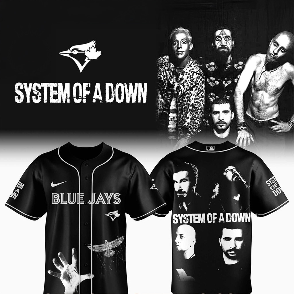 Toronto Blue Jays X System Of A Down 2025 Jersey Toronto Blue Jays Merch Cool Baseball Gifts