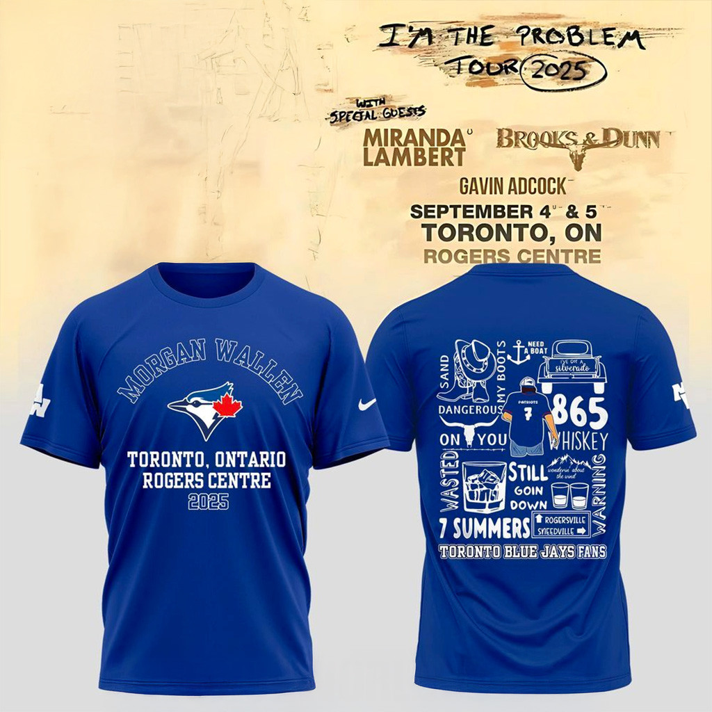 Toronto Blue Jays X Wallen Morgan Tour 2025 T-Shirt Toronto Blue Jays Merch Fans Gifts