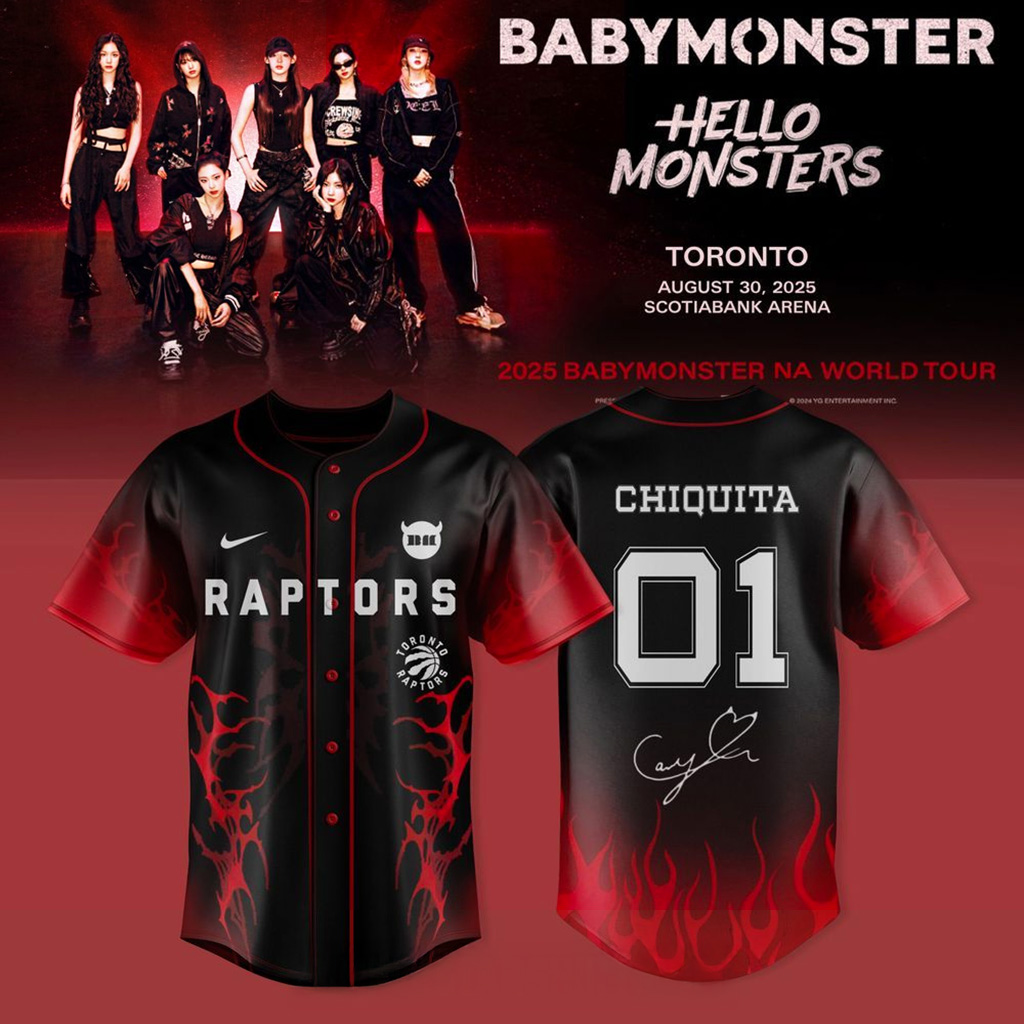 Toronto Raptors X Babymonster Chiquita Jersey Toronto Raptors Merch Baseball Lover Gift Ideas