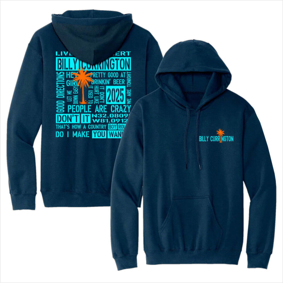 Tour 2025 Billy Currington Navy Tour Hoodie Billy Currington Merch Best Friend Birthday Gifts