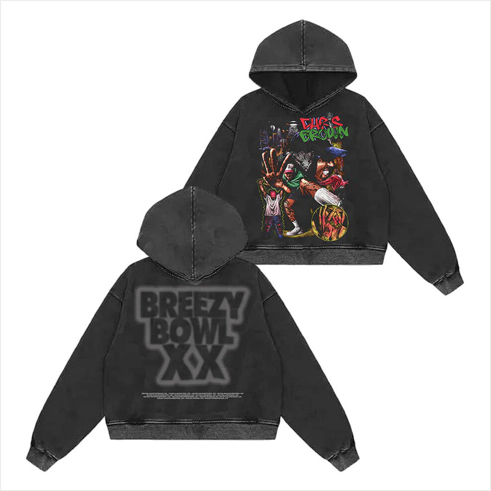 Tour 2025 Breezy Bowl College Hoodie Chris Brown Merch Gifts For Brother Gifts For Besties