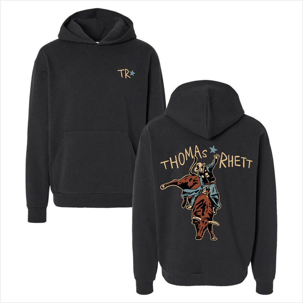 Tour 2025 TR Bull Rider Hoodie Thomas Rhett Merch Music Lovers Birthday Gifts For Dad