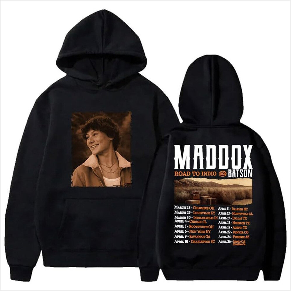 Tour Road To Indio Hoodie Maddox Batson Merch Black Gifts For Fans Birthday Gift Ideas
