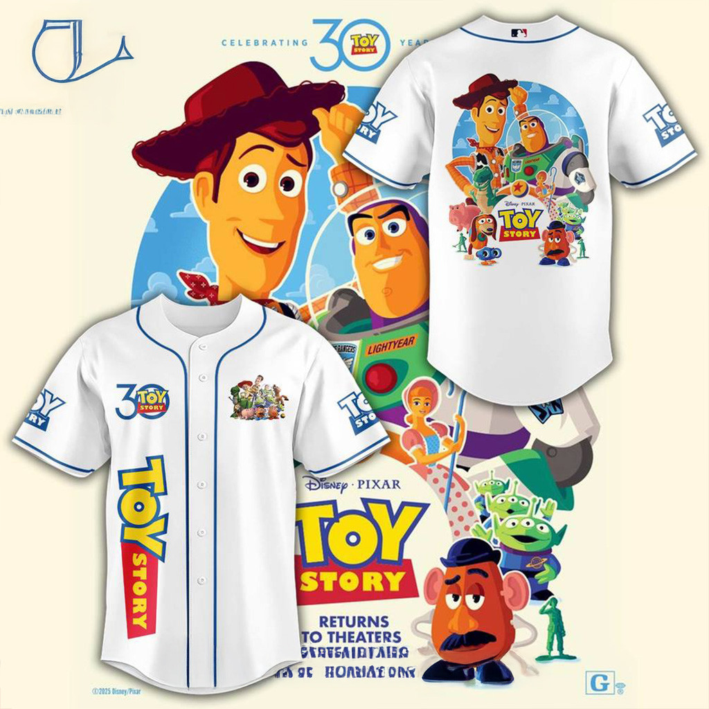 Toy Story Celebrating 30 Year Special Baseball Jersey Fan Merch Gifts For Him