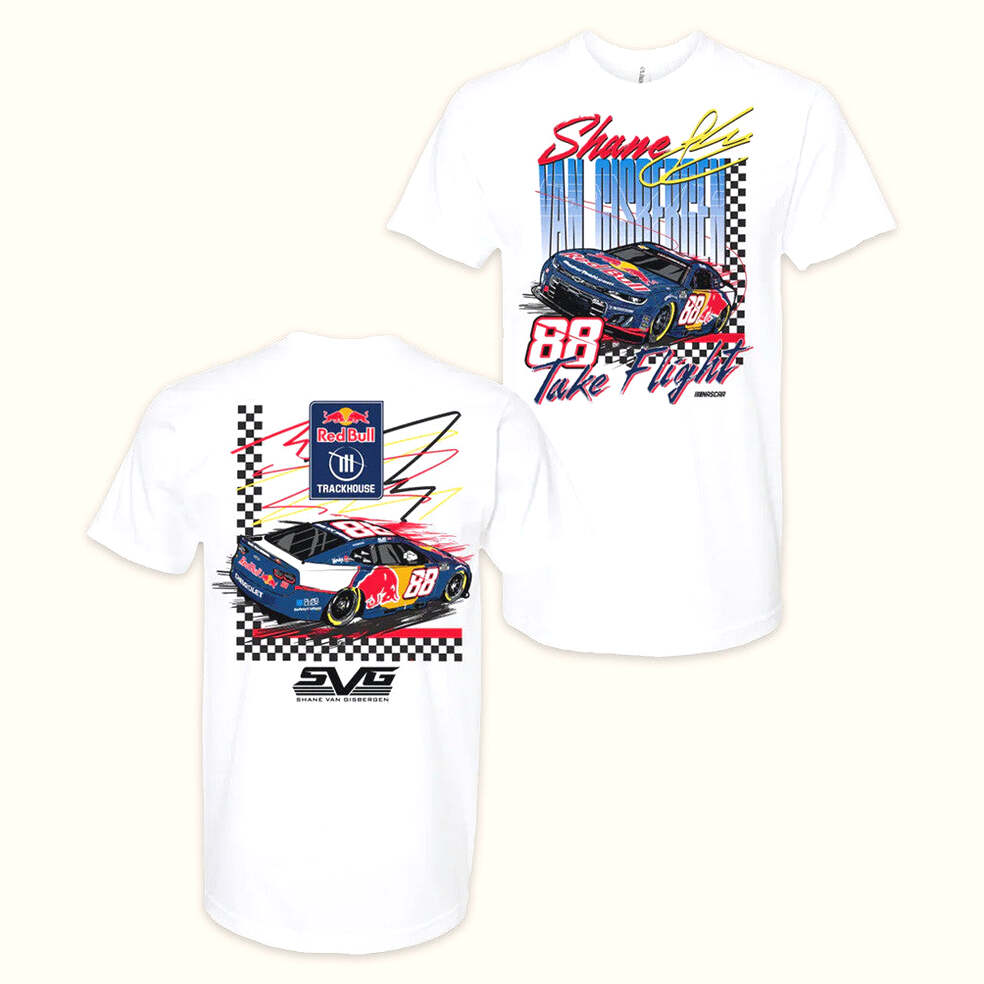 Trackhouse Merch Shane Van Gisbergen 88 Red Bull Take Flight T-Shirt Racing Lovers Gifts