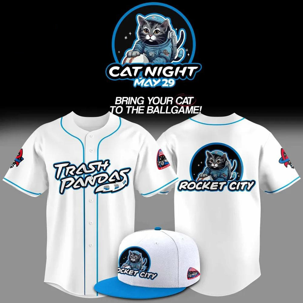 Trash Pandas Cat Night 2025 Limited Edition Baseball Jersey Gifts For Father's Day From Wife