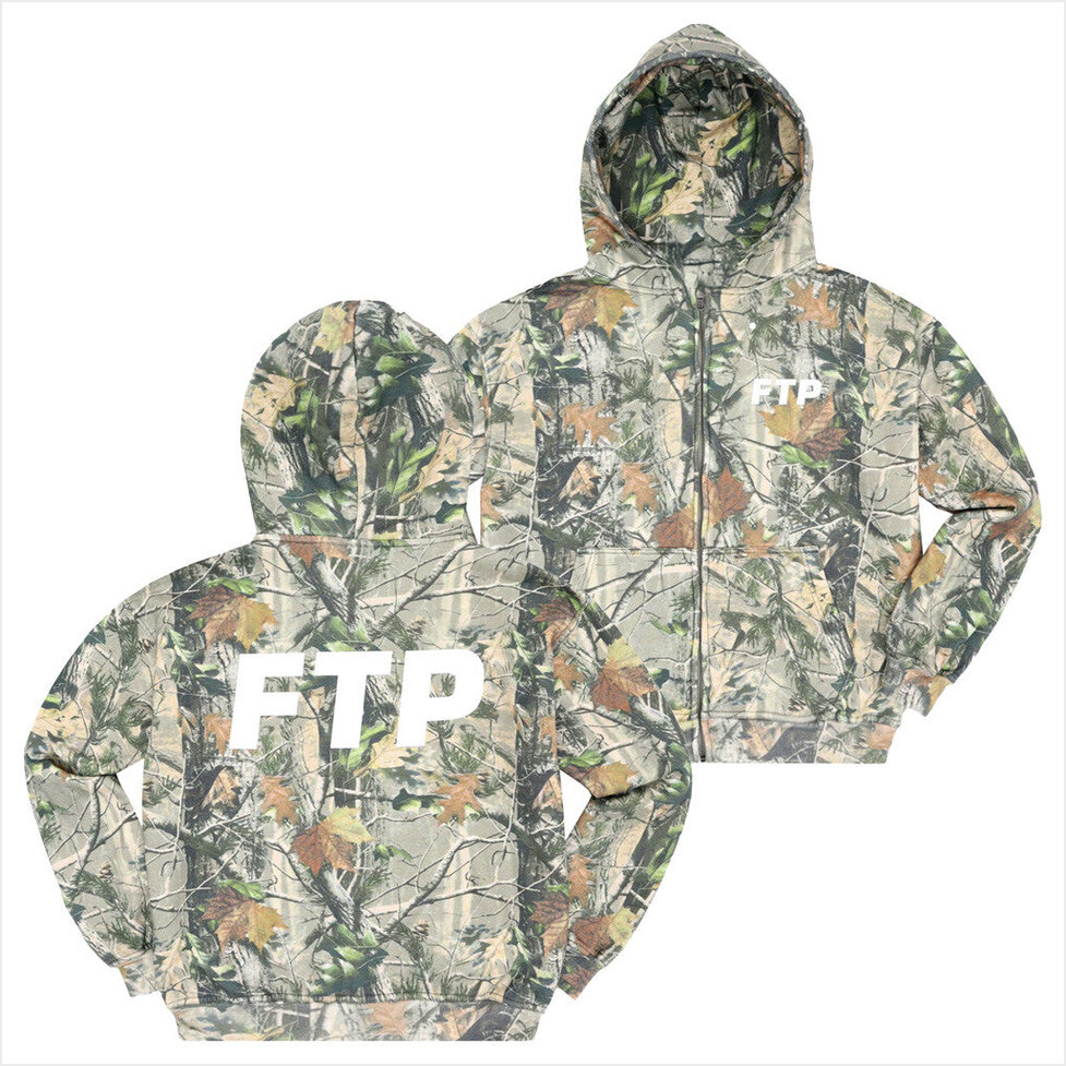 Tree Camo Logo Zip Hoodie FTP Merch Fthepopulation Merch Birthday Gifts For Besties