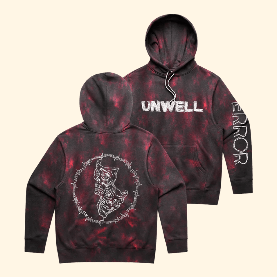 Trial Error Dye Hoodie Unwell Band Merch Birthday Gifts For Music Fans Unique Sweatshirt