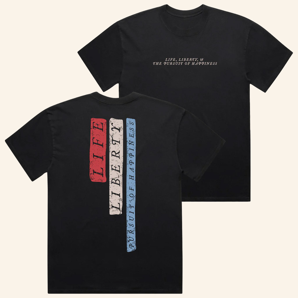 Turning Point USA Shirt Life Liberty And Happiness T-Shirt TPUSA Merch Charlie Kirk Merch