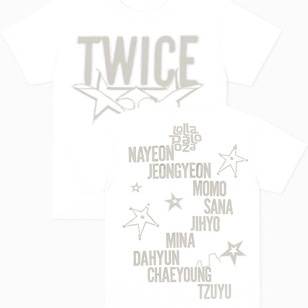 Twice Lollapalooza Merch White Twice T-Shirt Gifts For Boyfriend Birthday Gifts For Fans