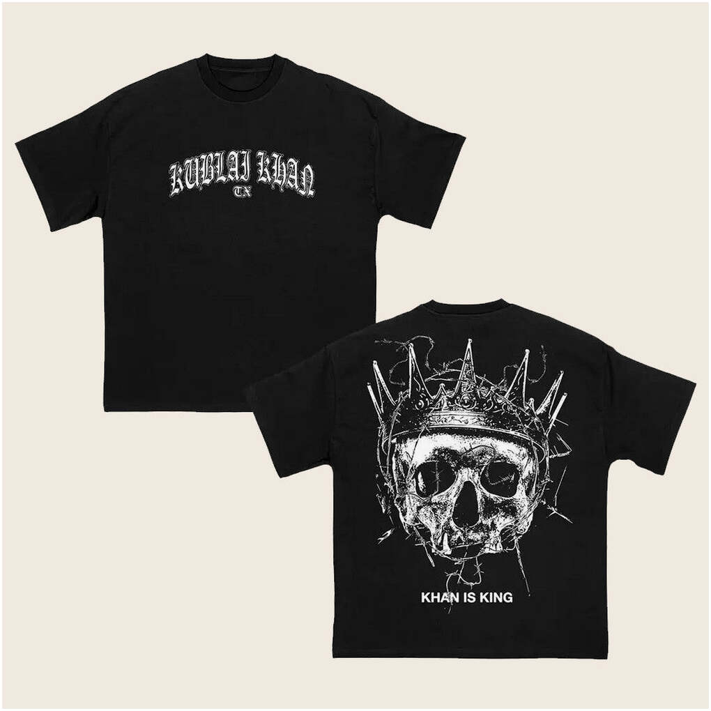 Twisted Thread Merch Kublai Khan Khan Is King Black T-Shirt Gifts For Dad Gifts For Best Friend