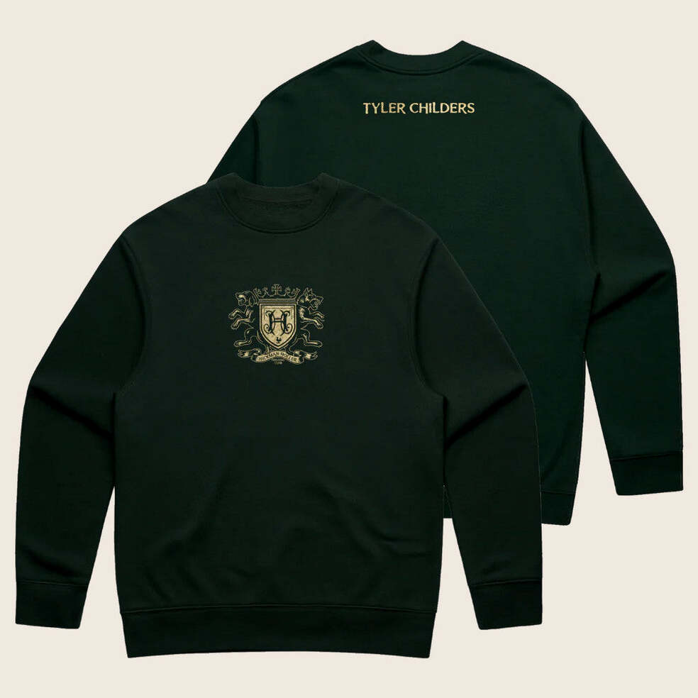 Tyler Childers Merch Hickman Holler Hunting Club Crest Green Sweatshirt Gifts For Friends