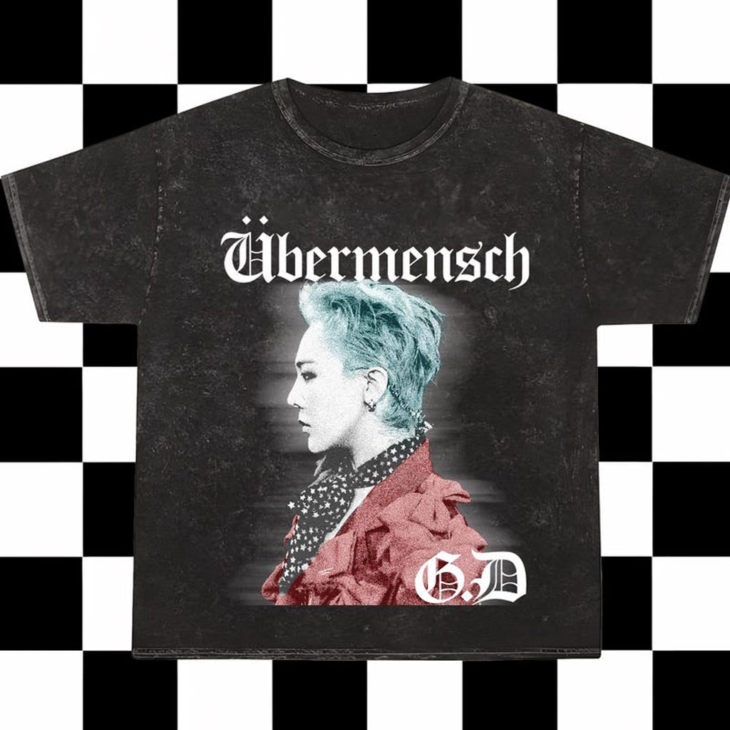 Ubermensch Gdragon World Tour 2025 In US Mineral Wash Shirt GDragon BigBan T-Shirt