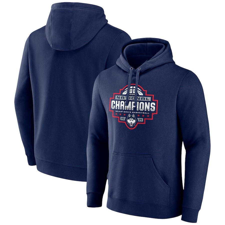 UConn Huskies 2024 NCAA Men's Basketball National Champions Hoodie Cool Gifts For Basketball Fans