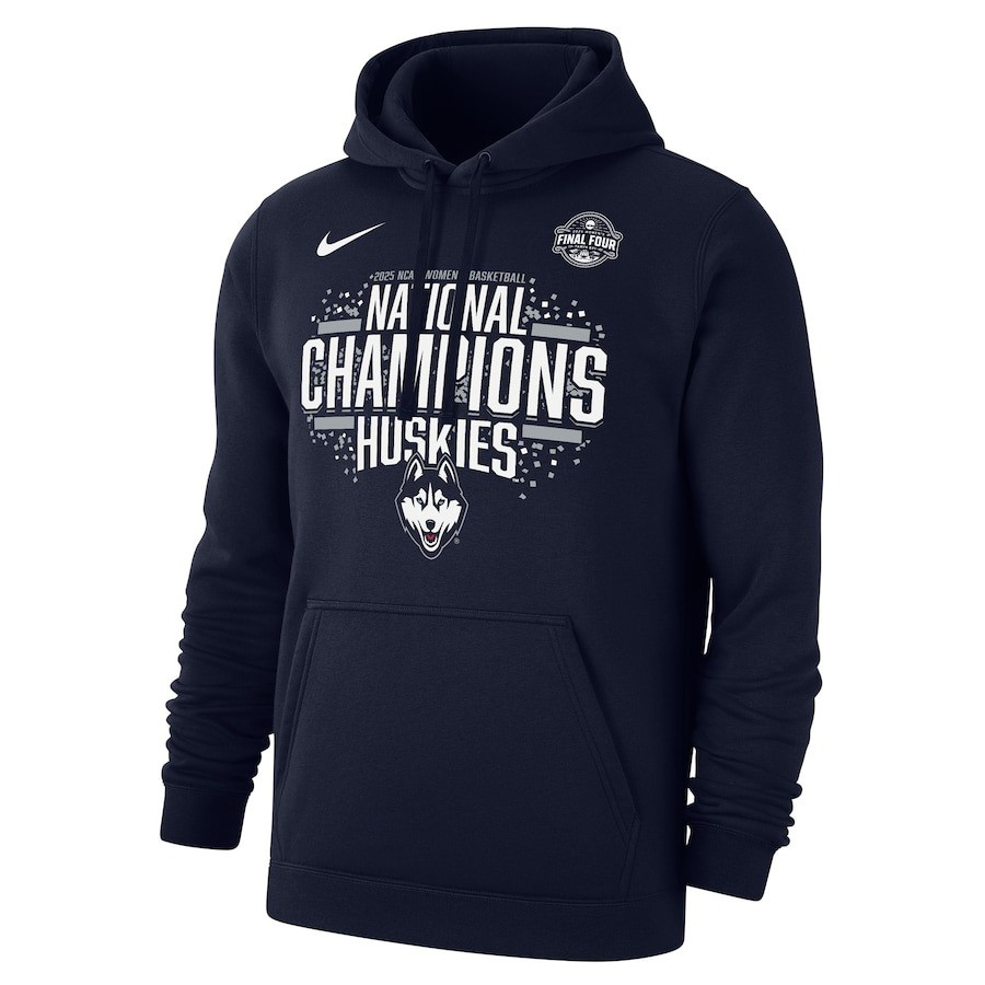 UConn Huskies Nike 2025 NCAA Women's Basketball National Champions Locker Room Pullover Hoodie