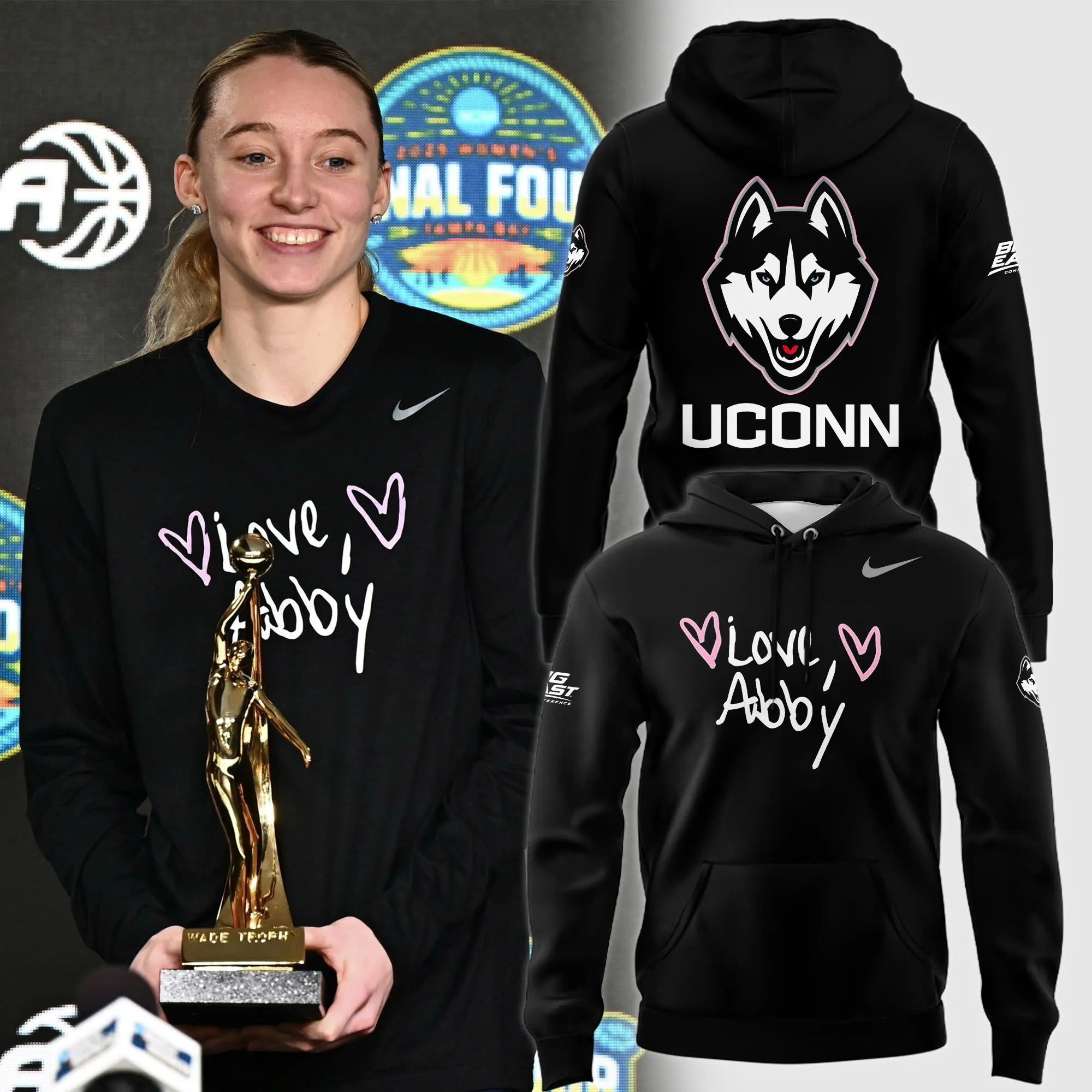UConn Huskies Women's Basketball Hoodie 2025 Gifts For Basketball Fan