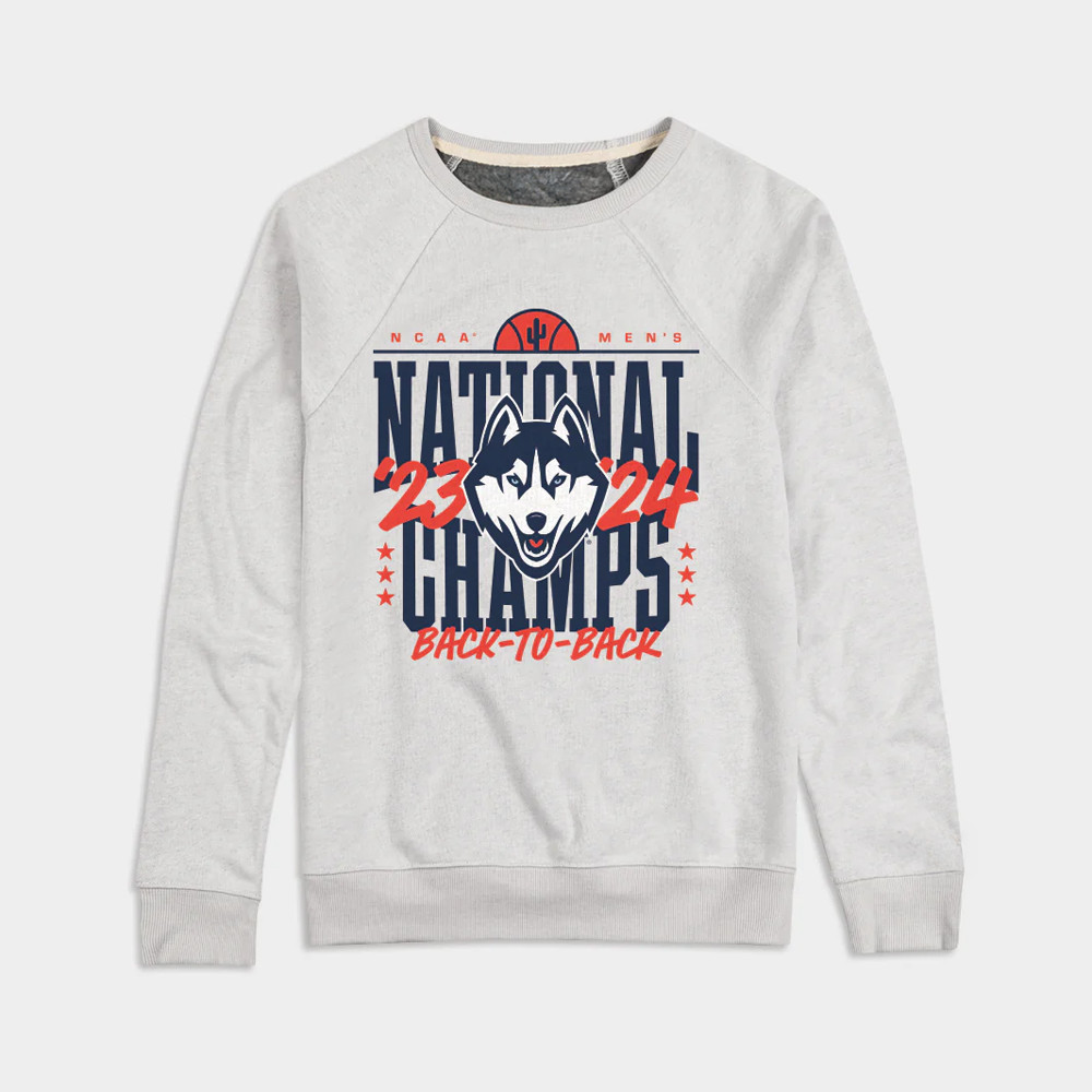 UConn Men's Basketball 2023 and 2024 Champions Sweatshirt Gift For Basketball Lover