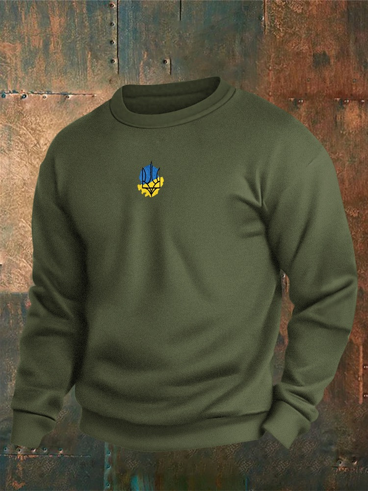 Ukrainian Trident Symbol Zelensky Sweatshirt Patriotic Sweatshirt Ukrainian Gifts For Men