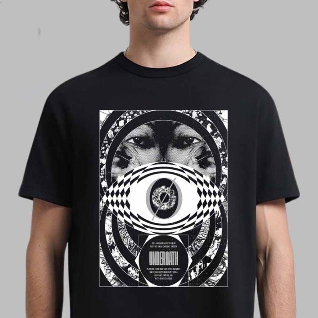 Underoath 20th Anniversary Tour Of They Are Only Chasing Safety Final Poster Of The Year In Grand Rapids Michigan At 20 Monroe On November 29 2024