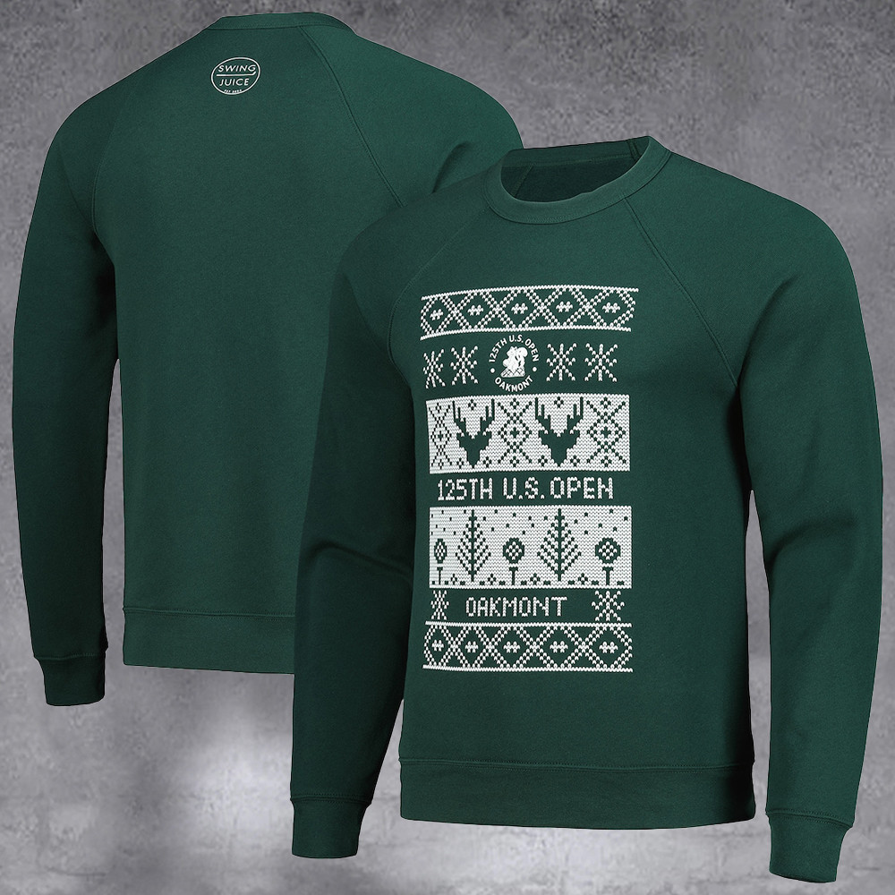 Unisex 2025 U.S. Open Green Tees The Season Crewneck Pullover Sweatshirt Gifts For Sport Fans