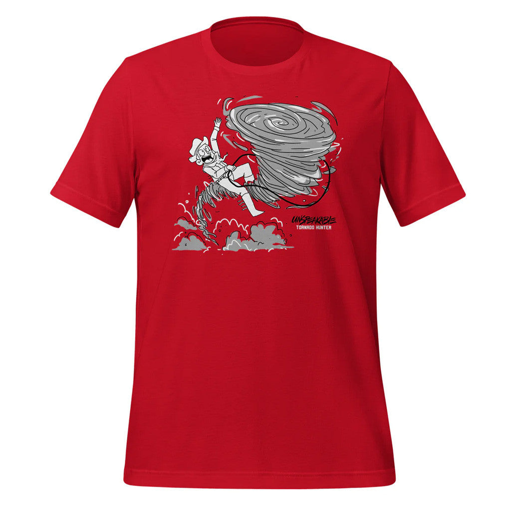 Unspeakable Merch Red Tornado Hunter T-Shirt Best Gifts For Boyfriend