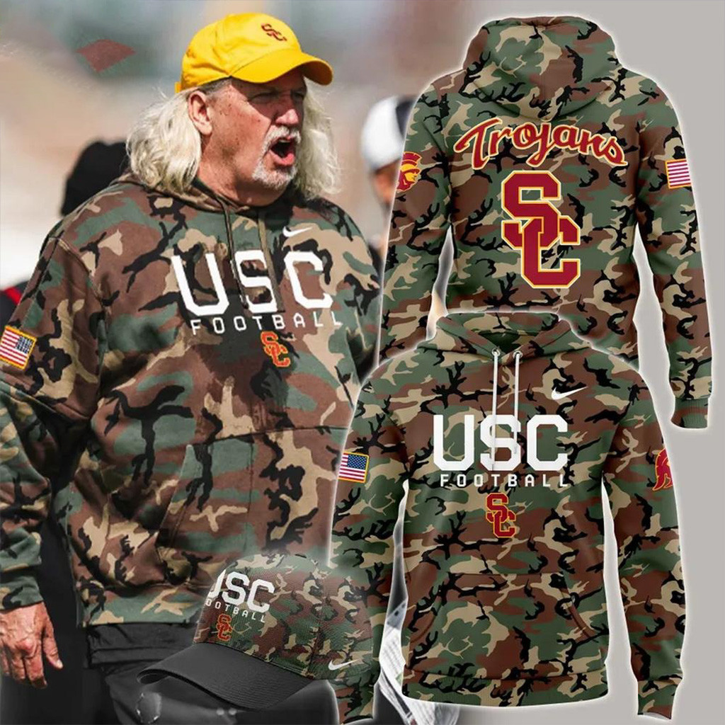 USC Trojans Military Appreciation Camo Hoodie USC Trojans Merch Best Gifts For Husband