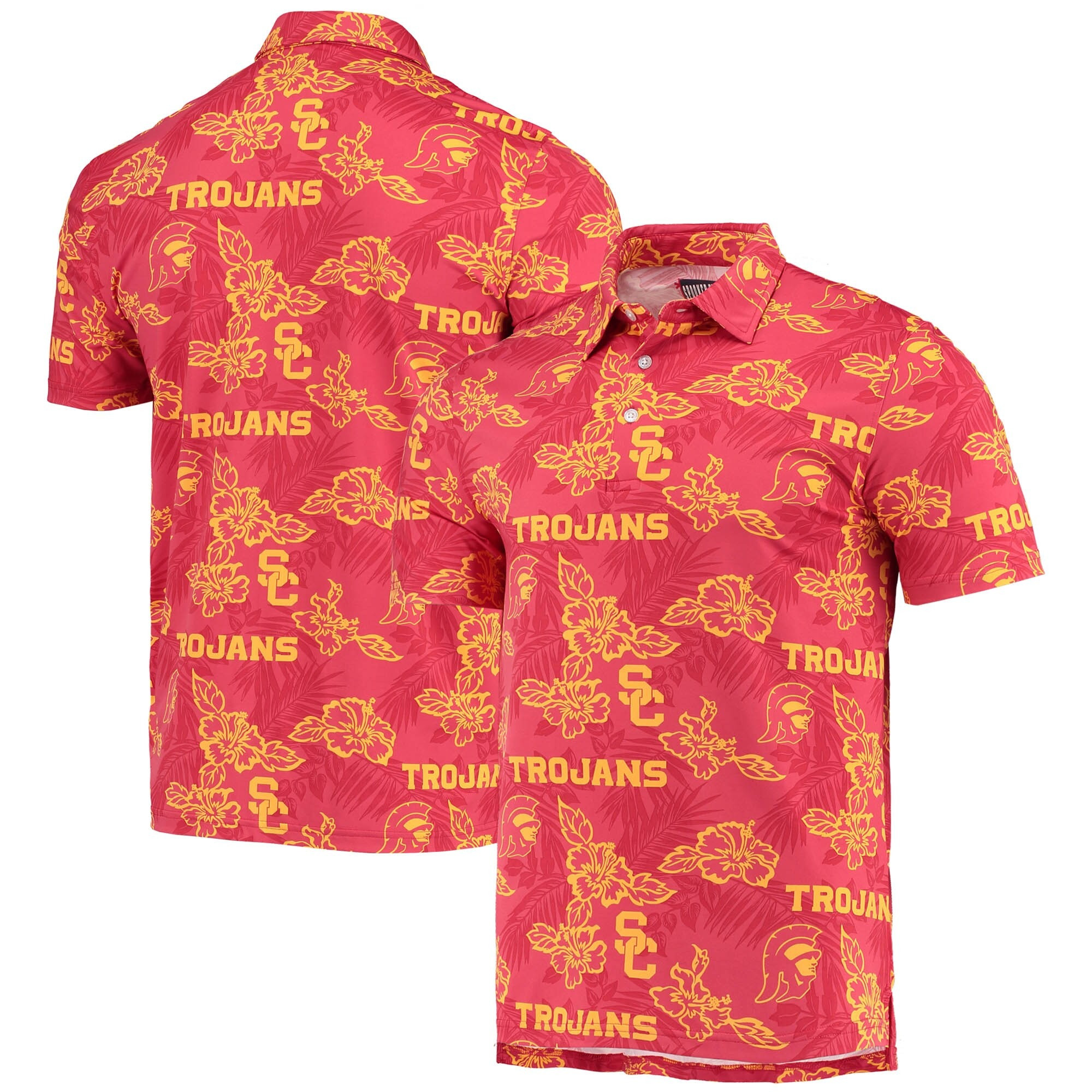 USC Trojans Polo Shirt NCAA Aloha Hat Good Fathers Day Gifts For Football Fans