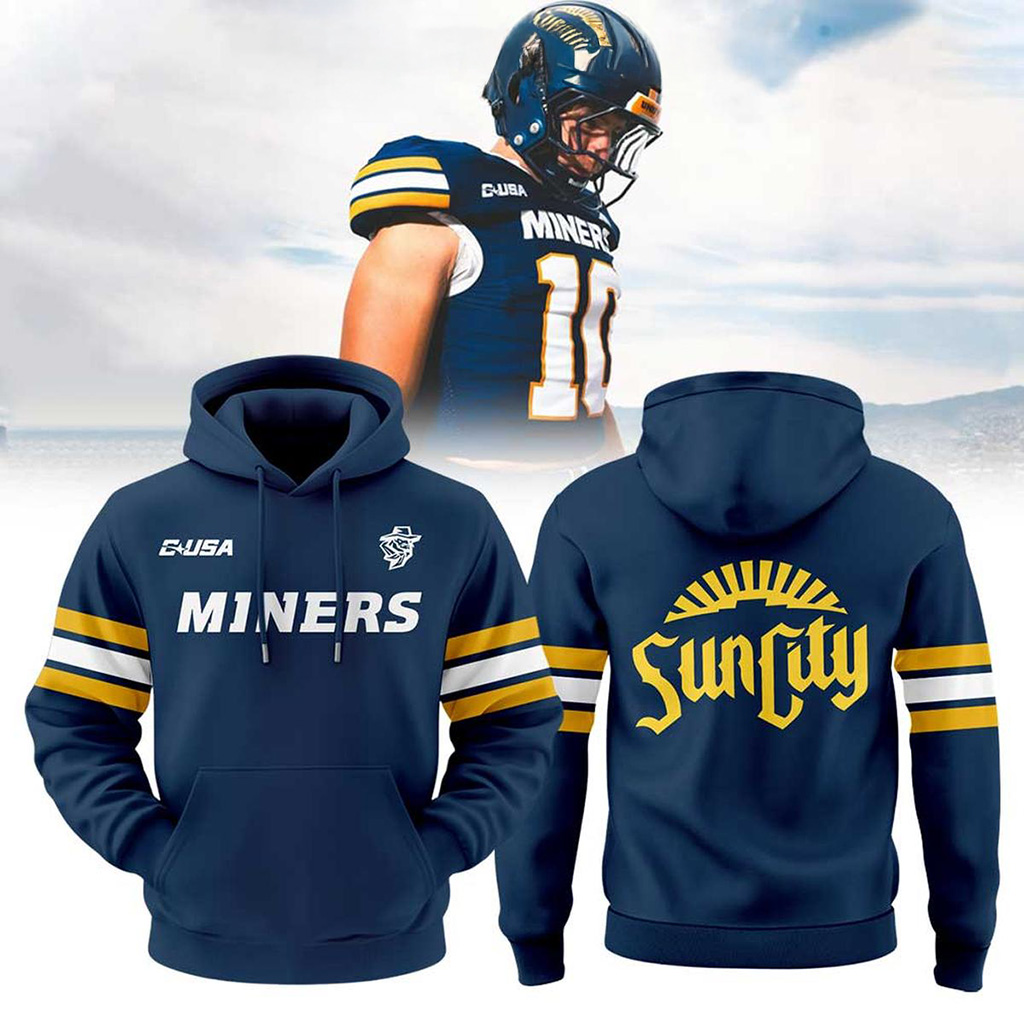 UTEP Miners Sun City Uniform Hoodie UTEP Miners Merch Gift Ideas For Football Lovers
