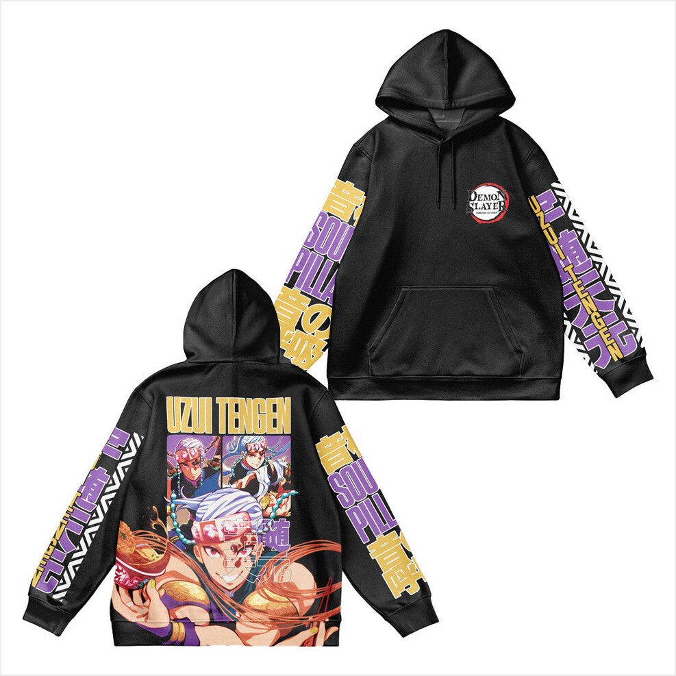 Uzui Tengen V2 Demon Slayer Streetwear Hoodie Demon Slayer Merch Birthday Gift Ideas
