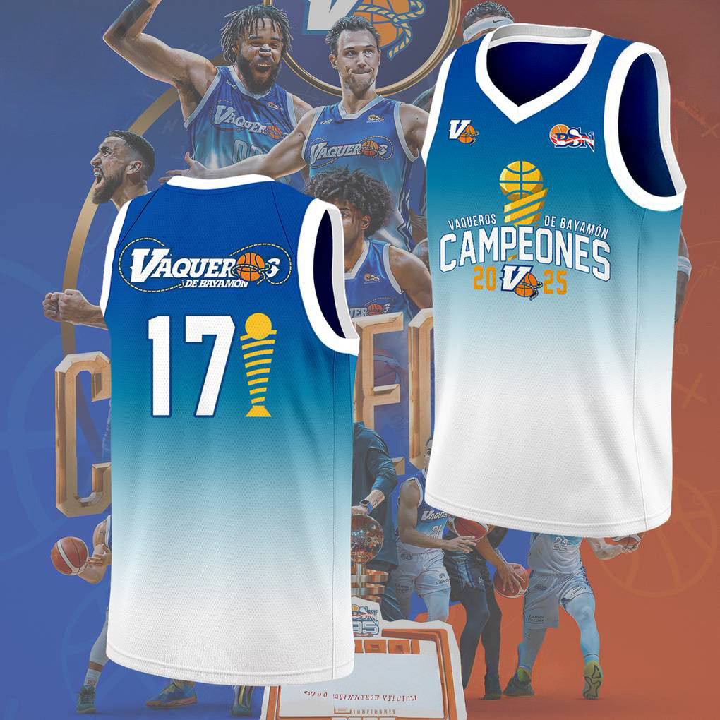 Vaqueros De Bayamon Champions Baloncesto Superior Nacional 2025 Basketball Jersey Fan Apparel