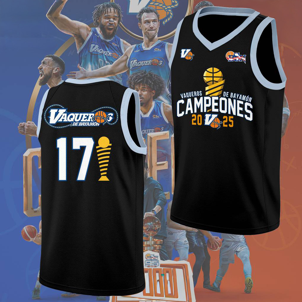 Vaqueros De Bayamon Champions Baloncesto Superior Nacional 2025 Black Basketball Jersey Gifts