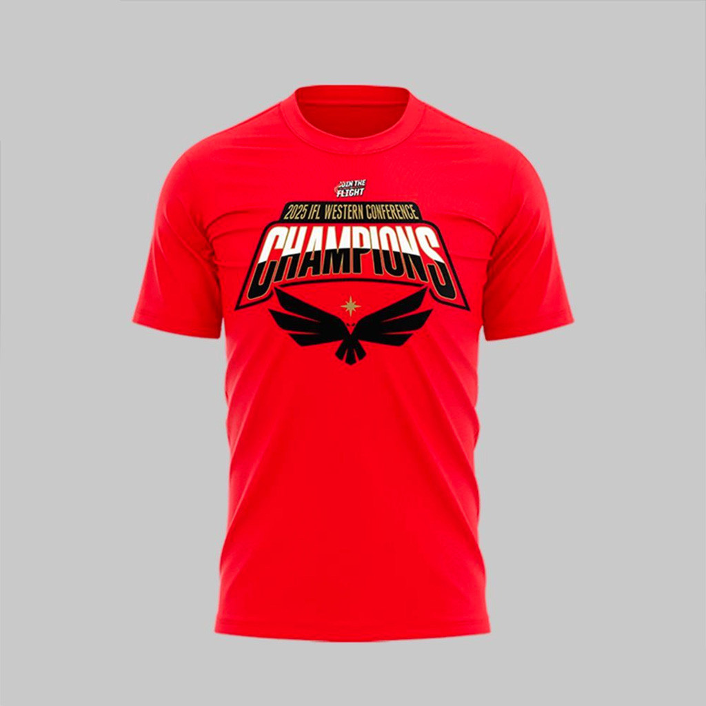 Vegas Knight Hawks 2025 IFL Western Conference Champions T-Shirt Gifts For Dudes