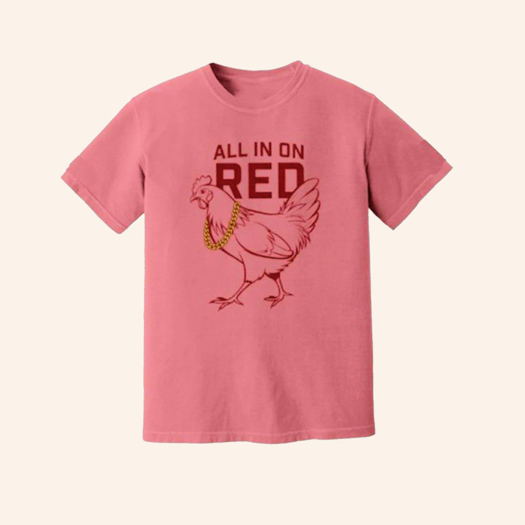 Vegas Matt Merch All In On Red T-Shirt Birthday Gifts For Girlfriend