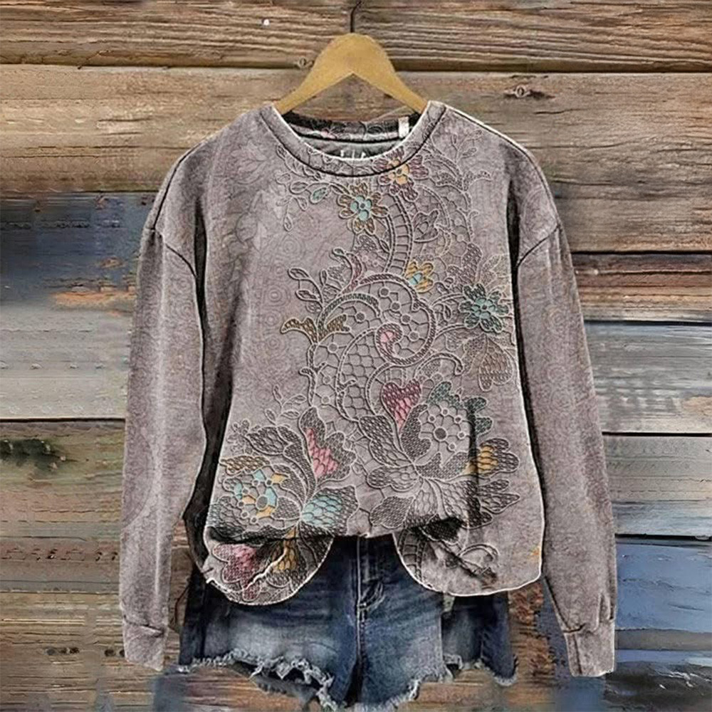 Vintage Floral Art Sweatshirt Mother's Day Sweatshirt Gifts For Wife