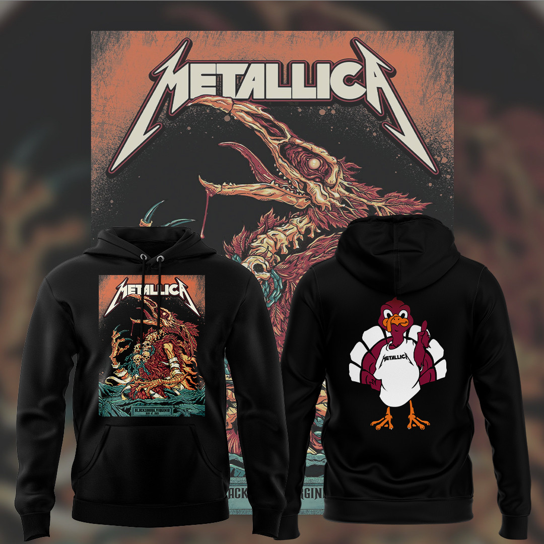 Virginia Tech Metallica M72 World Tour 2025 Black Hoodie Gift For Rock Fan