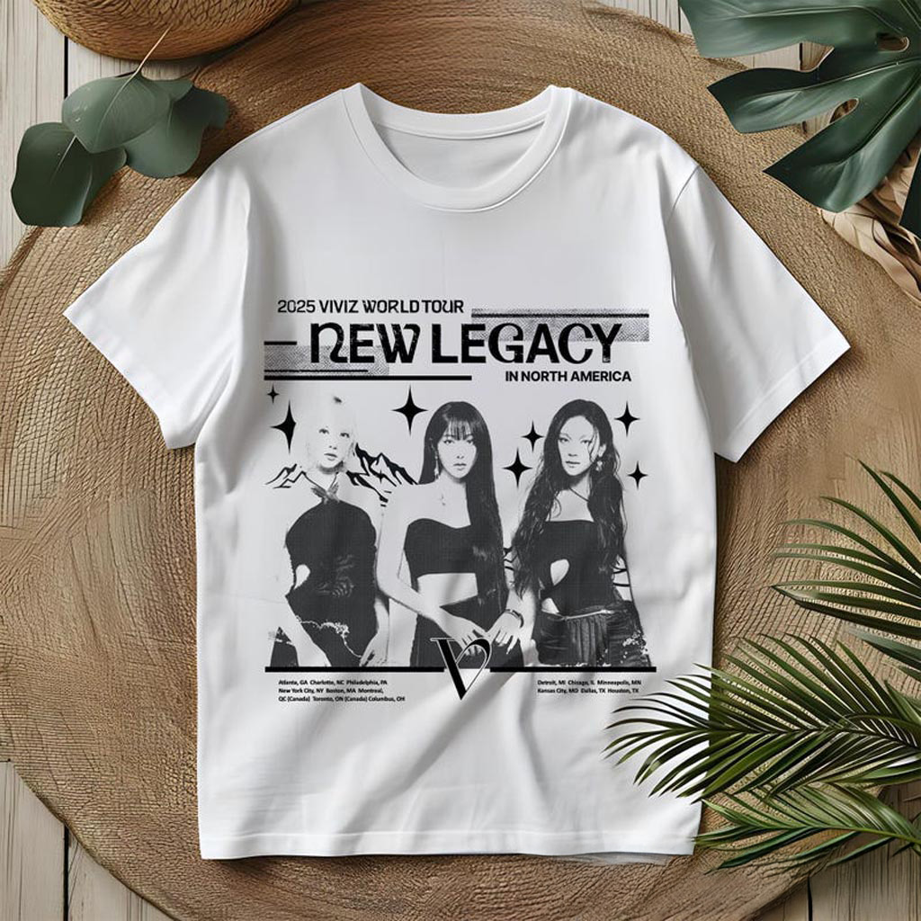VIVIZ NEW LEGACY T-Shirt Kpop Fan Tee for Girls Retro Y2K Aesthetic Graphic Shirt Eunha SinB