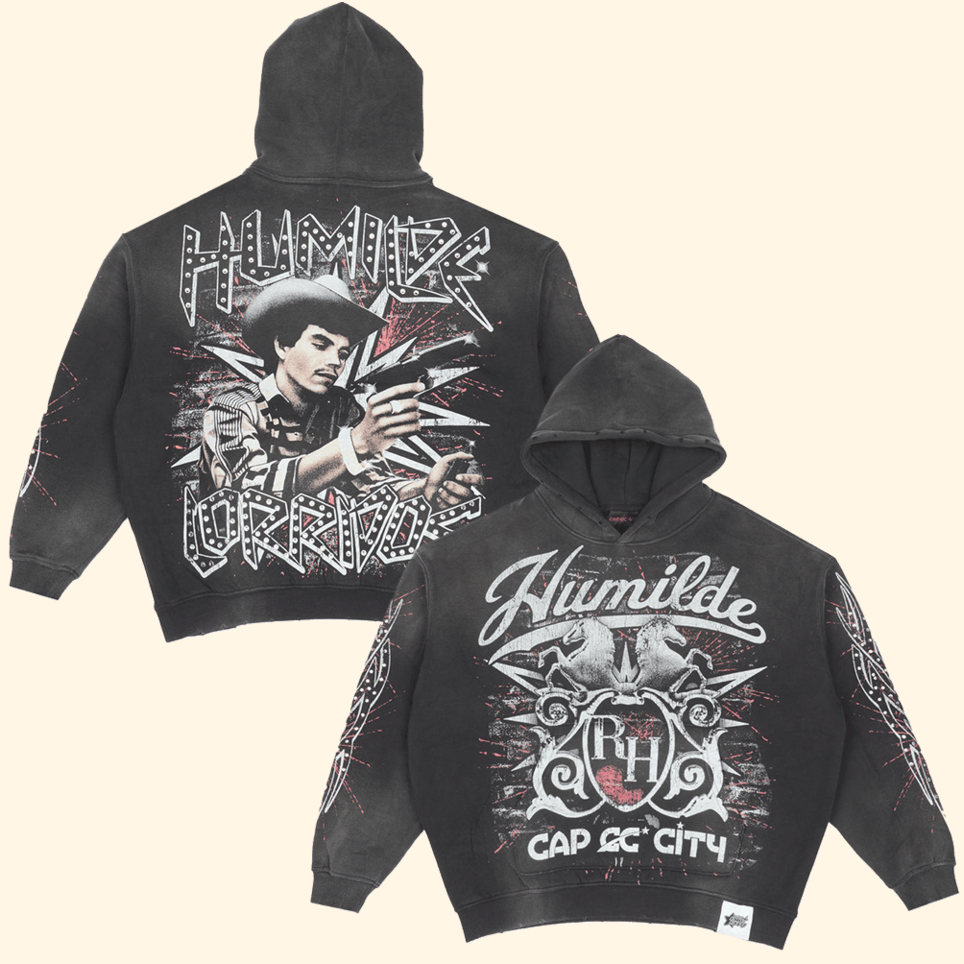 Wash Hoodie Rancho Humilde Merch EC x RH Humilde Corridos Hoodie Father's Day Gifts For Best Friend