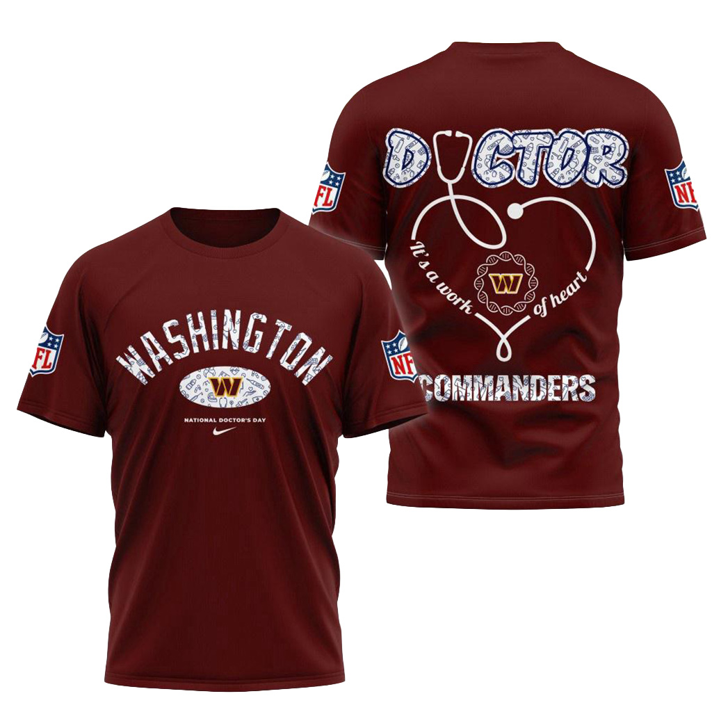 Washington Commanders NFL National Doctors Day Shirt Washington Commanders Merch Fans Gifts