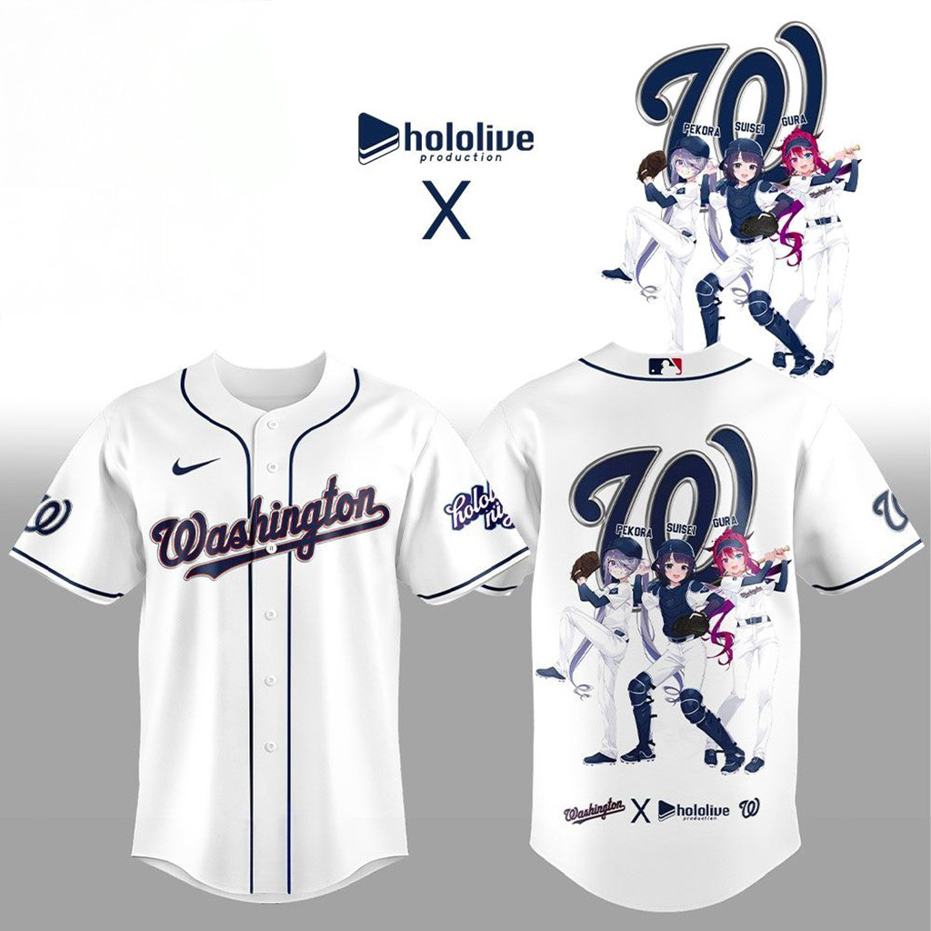Washington Nationals Hololive Night Collaboration Jersey Washington Nationals Merch For Fans