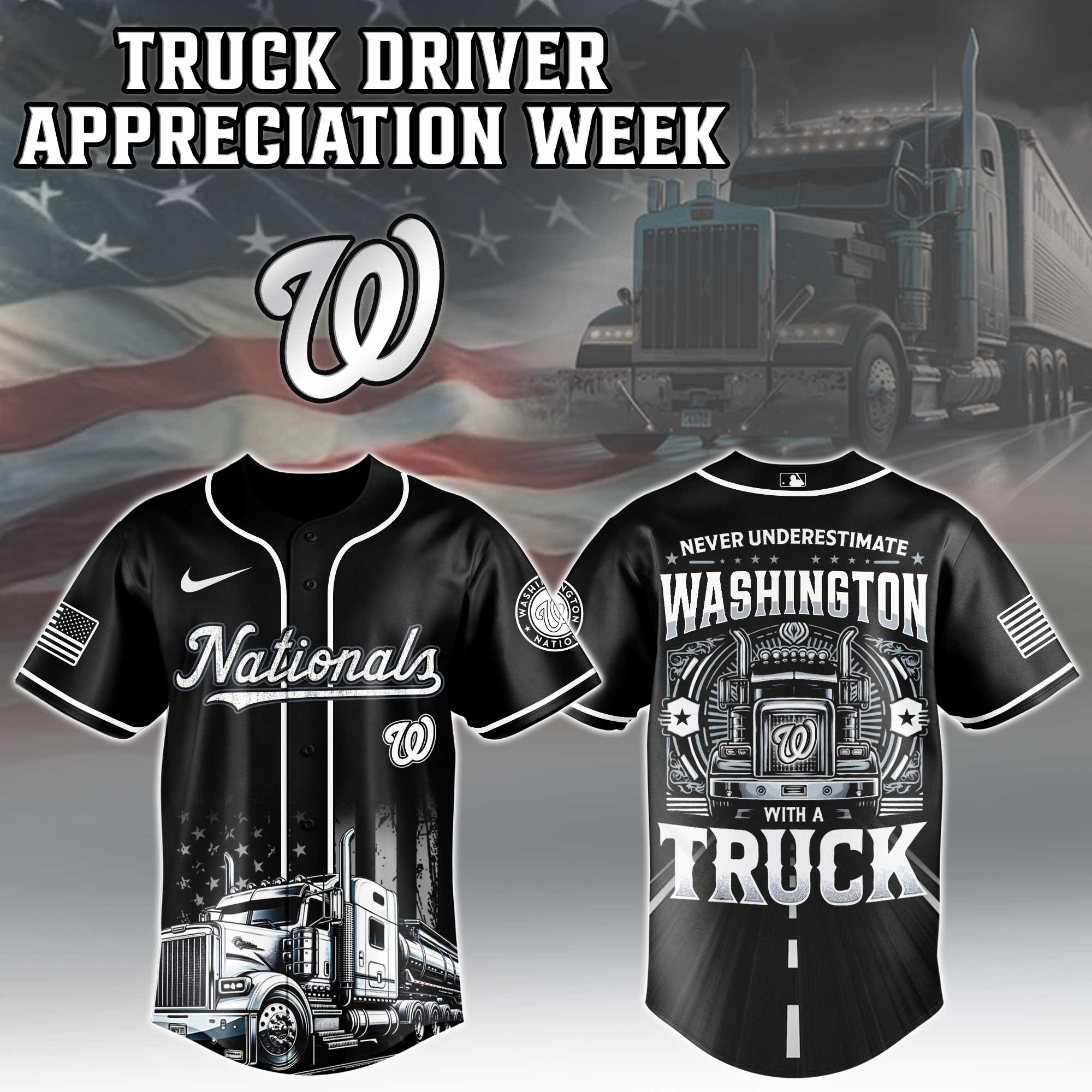 Washington Nationals MLB X Nation Truck Driver Appreciation Week Limited Edition Jersey 2025