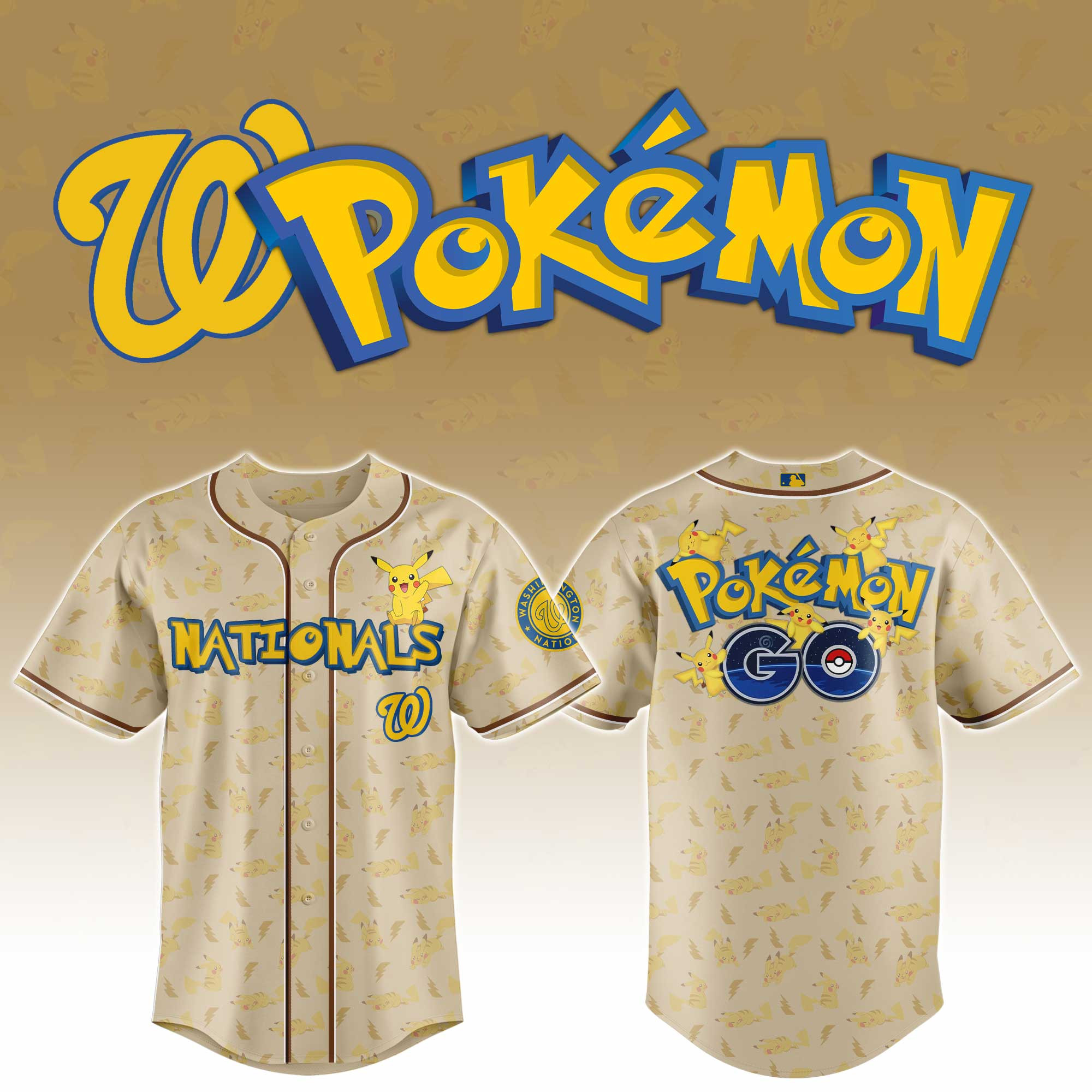 Washington Nationals Mlb X Pokemon Go Master Baseball Jersey For Fans