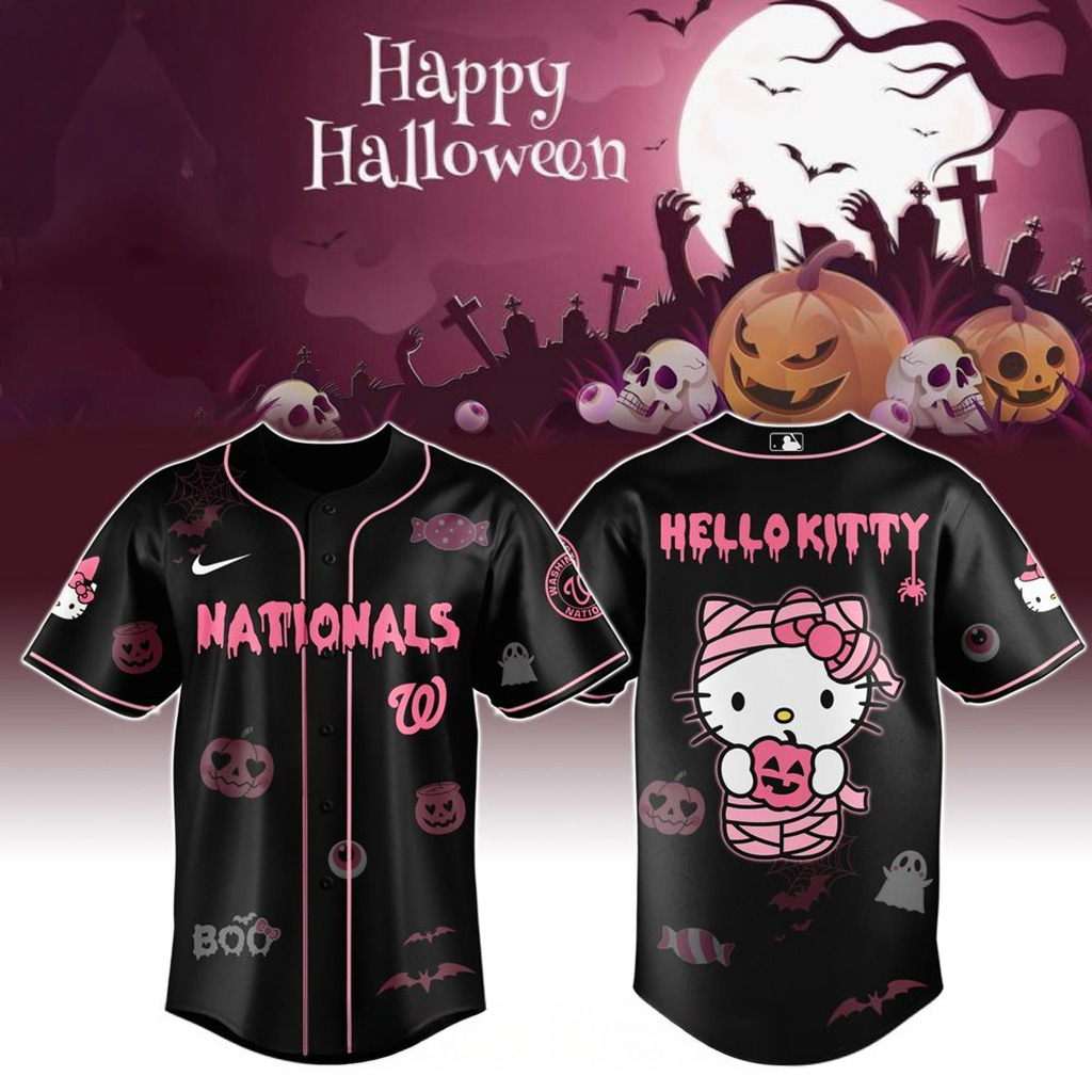 Washington Nationals X Hello Kitty Cosplay Halloween Jersey Washington Nationals Merch_