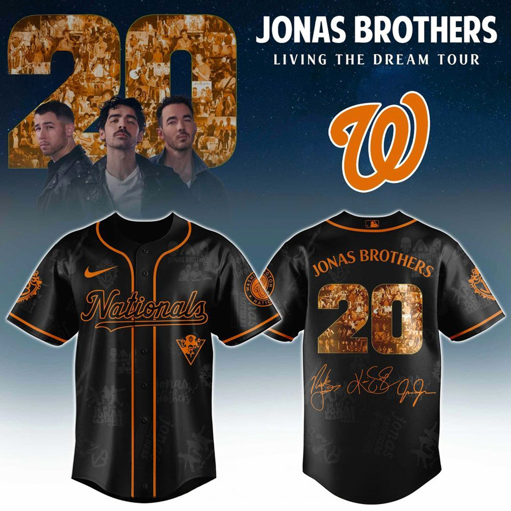 Washington Nationals X Jonas Brothers Living The Dream Tour 2025 Jersey Nationals Merch Him Gifts
