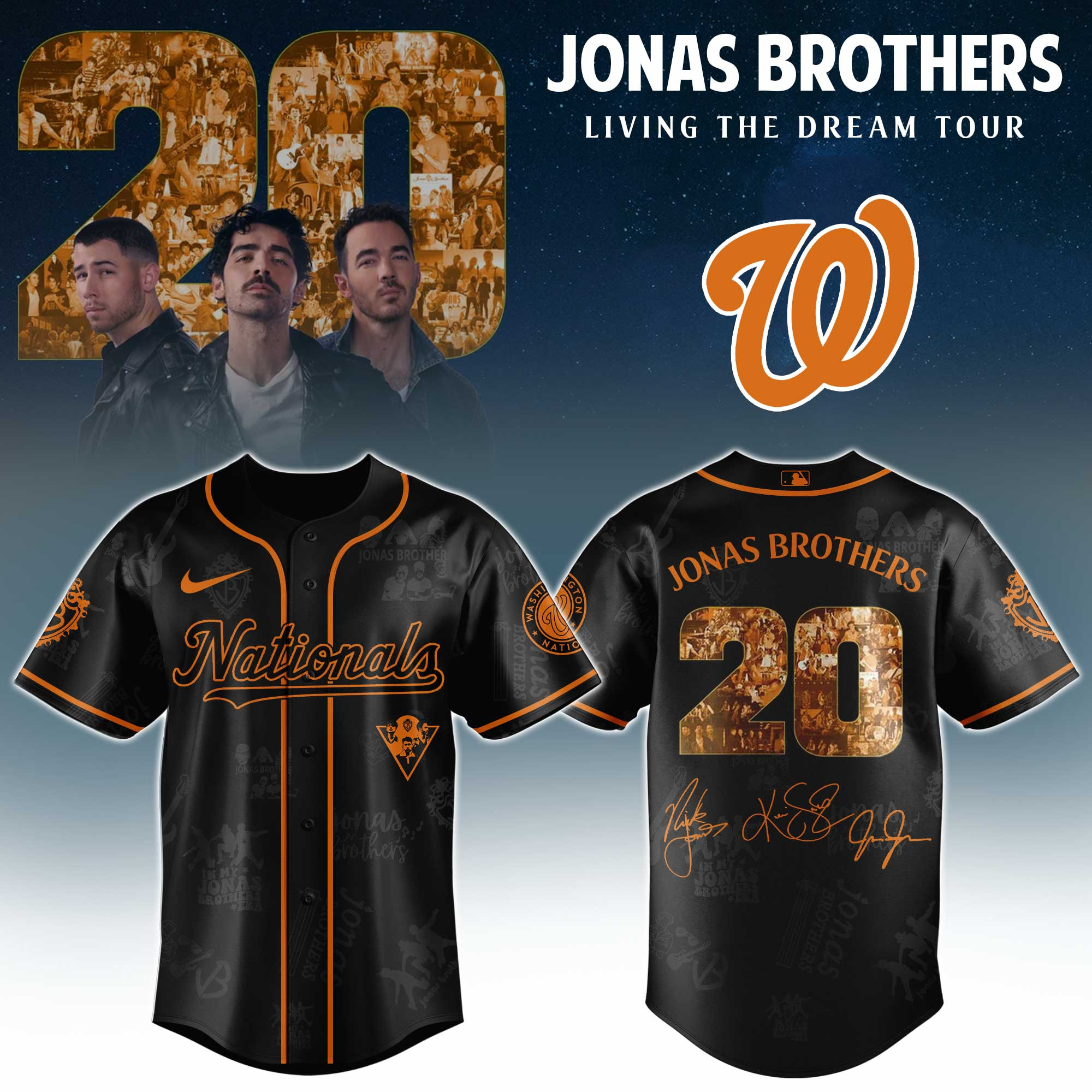 Washington Nationals X Jonas Brothers Tour 2025 Jersey for Fans