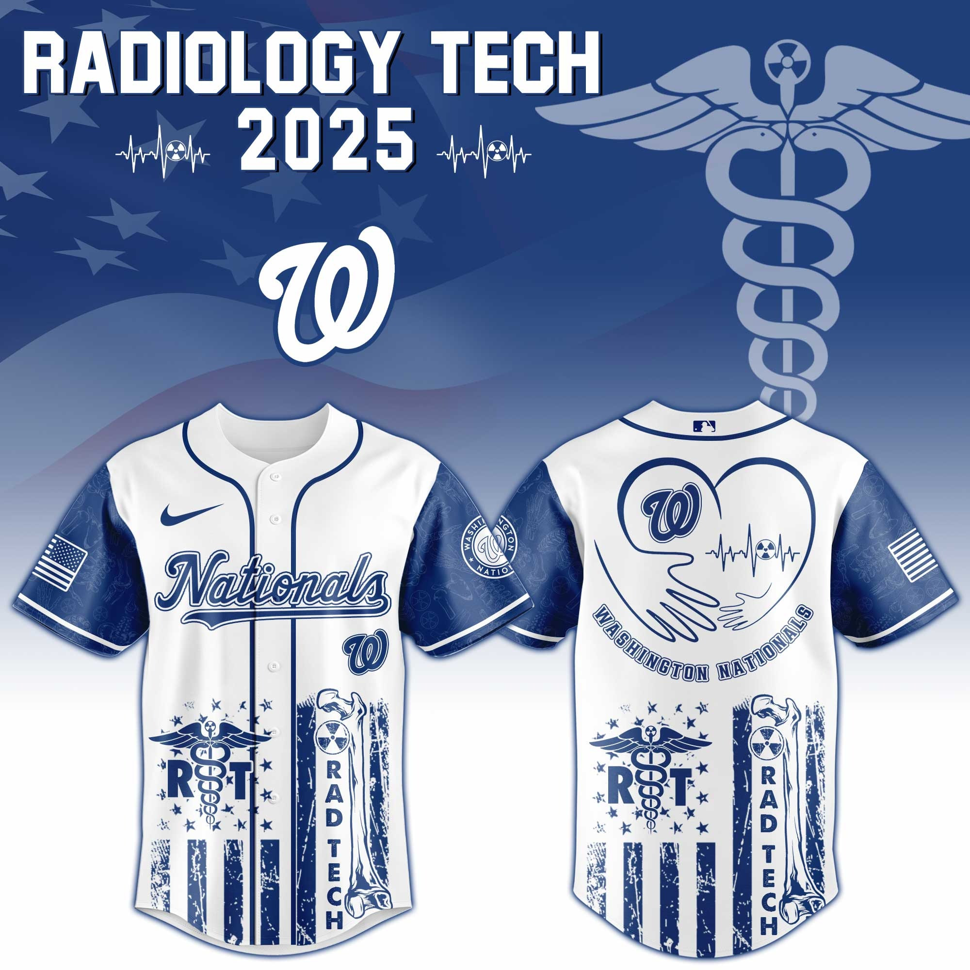 Washington Nationals x Radiology Tech Night Exclusive Design Jersey Washington Nationals Merch