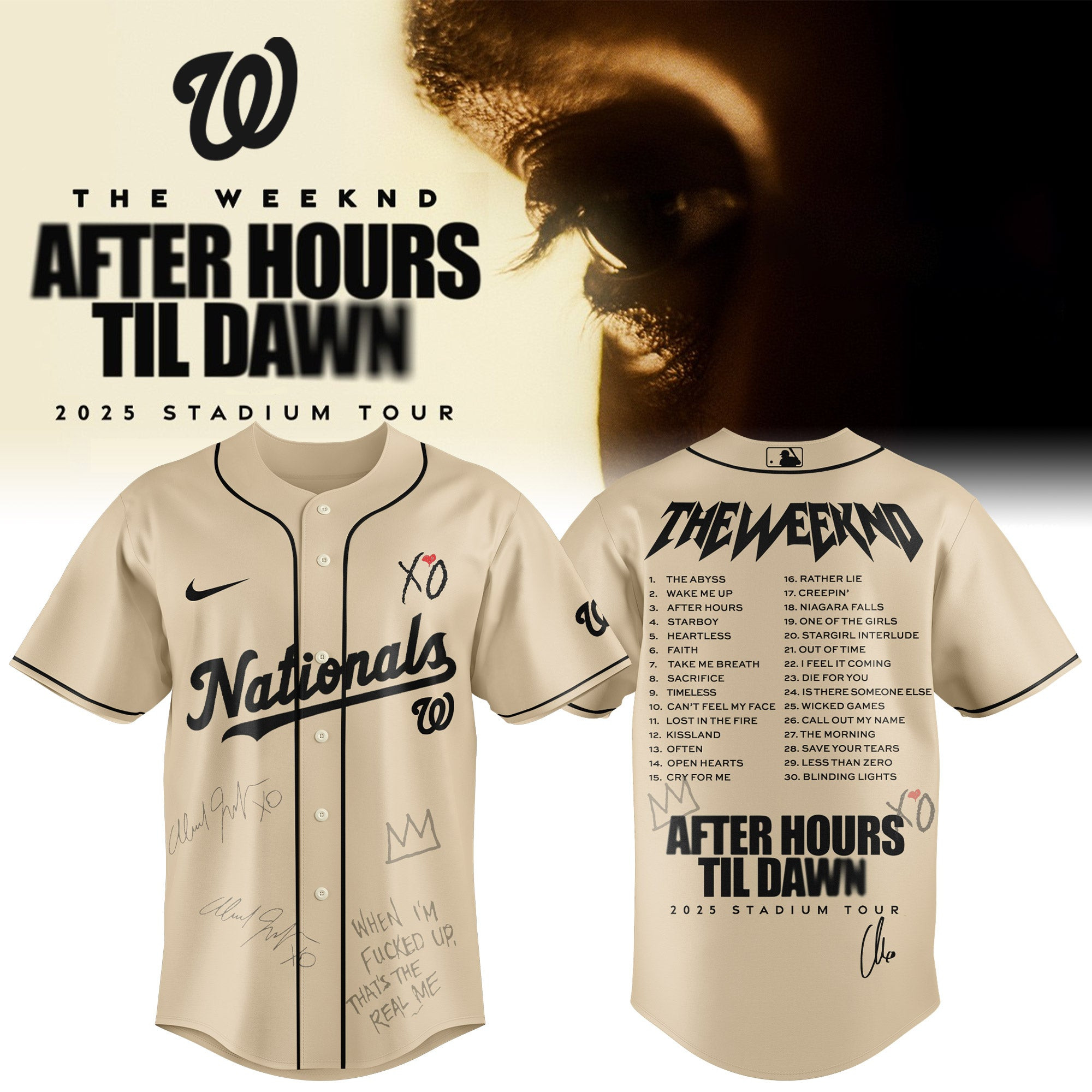 Washington Nationals x The Weeknd After Hours Til Dawn Jersey